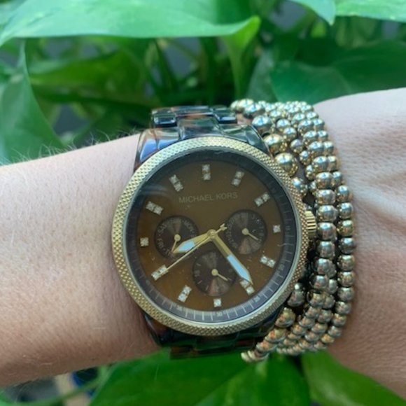 Michael Kors Tortoise Shell Watch - Picture 2 of 4